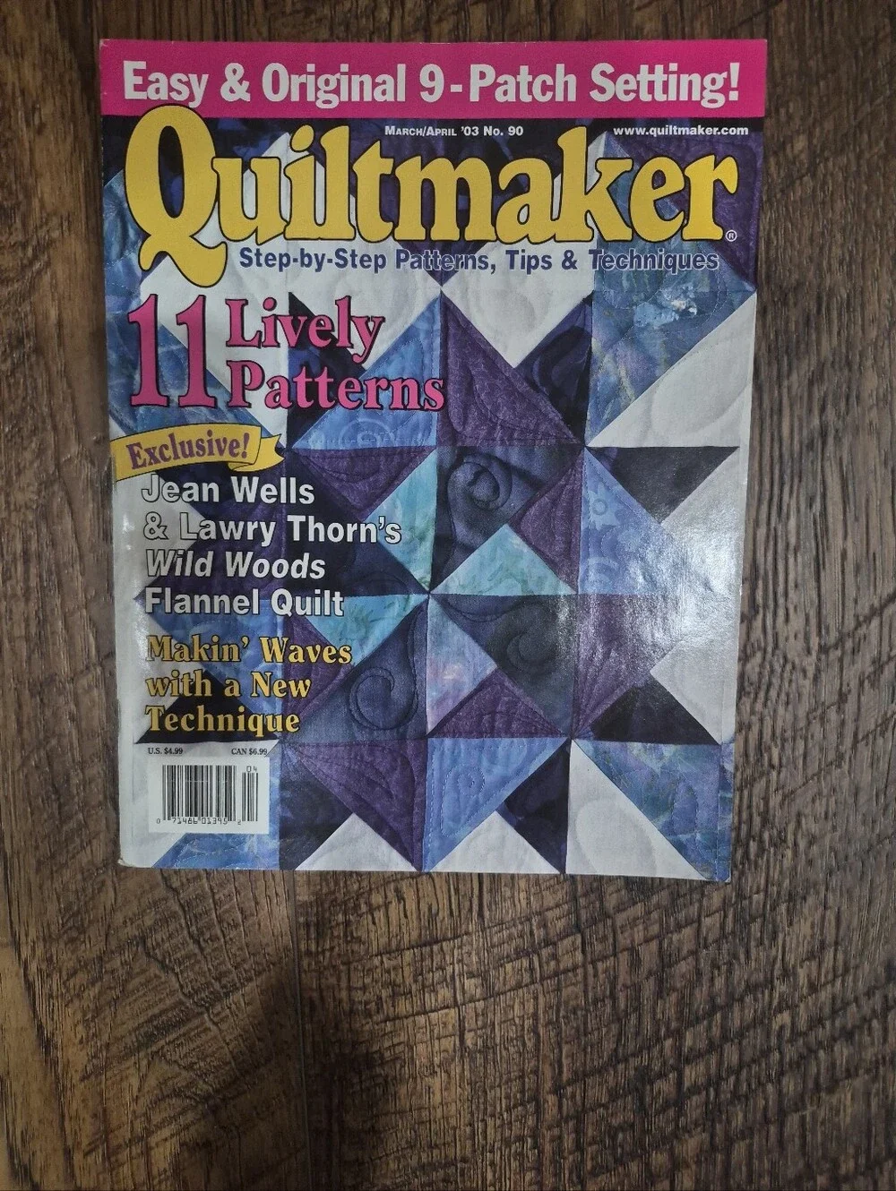 Lot of 9 Vintage Quilting Magazines Quilters World/Quiltmaker/Quilting W Pattern